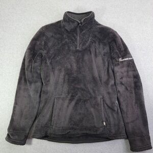 The North Face Fleece Jacket Womens Medium Gray 1/4 Zip Pullover Snowmass Warm